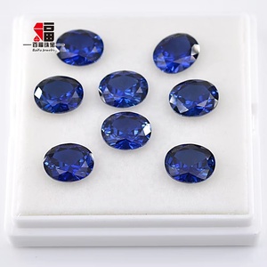 바이푸 주얼리 오벌 6*8mm 7*9mm 합성 랩그로운 34 #   사파이어 코런덤 - Product Image 3