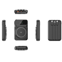 Nouvelle batterie externe magnétique sans fil tendance 10000 mAh, avec 3 câbles intégrés et écran, charge rapide 22,5 W pour smartphone