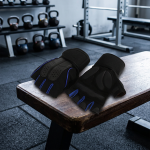 Anti Vibration Breathable Leather Workout <b>Gloves</b> Shock Absorbing Durable Quick Drying Intensive Workouts <b>Weight</b> Lifting Cycling - Product Image 2