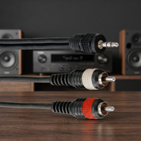 Câble audio stéréo 3,5 mm vers RCA mâle, paire torsadée, gaine en PVC