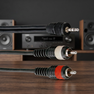 สายสัญญาณเสียงแบบสเตอริโอ หัวเสียบโทรศัพท์ 3.5 มม. เป็น RCA ตัวผู้ แบบสายคู่บิดเกลียว หุ้มฉนวน PVC - Product Image 3