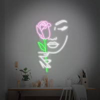 Bande lumineuse LED néon rétro Pin-up Girl, étanche IP67, en silicone, art mural vintage pour chambre et décoration extérieure