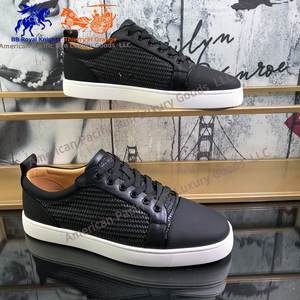 Chaussures de course et de marche pour hommes Christians, chaussures de sport élégantes et design avec doublure en cuir véritable, fermeture à lacets, Louboutins - Product Image 3