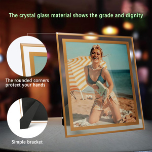 Khung ảnh pha lê trong suốt sáng tạo DX Designs, trang trí thanh lịch để bàn đầu giường - Product Image 5
