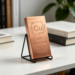 Lingot de Cuivre Fin .999 de Un Kilogramme, Plaqué Mat, Marquage Chimique, Article de Collection, Commande Directe Usine - Product Image 2