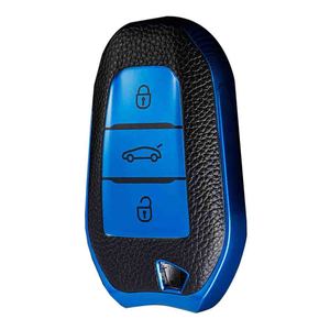 Huanyue Leather Car Key Cover Tpu For Peugeot 508 408 Opel Citroen C5 C3xr C4l - Product Image 2
