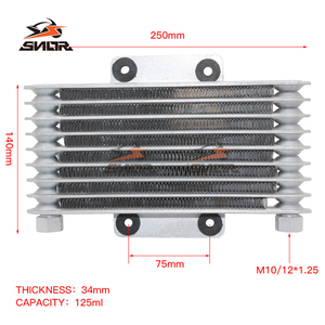 <span class=keywords><strong>SNOR</strong></span> Buena venta para 125cc 250cc ATVs Enfriador de aceite de motocicleta negro plateado y radiador de motor - Product Image 6
