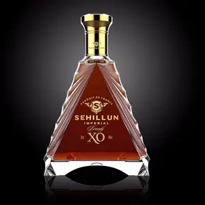 OEM ODM Luxury Liquor Bottle For Brandy Gin Run Glass Bottles For Alcoholic Beverages Liquor