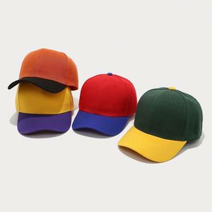 New Fashion Baseball Cap Women Men Sunscreen Baseball <b>Hat</b> Outdoor Sports Sunshade 6 Panel Solid Color Splicing Sports <b>Hat</b> - Product Image 3