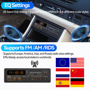 วิทยุติดรถยนต์ JMC 1din MP3 สไตล์เรโทร รองรับ FM AM RDS บลูทูธ โทรออก เล่น<span class=keywords><strong>เพลง</strong></span> สำหรับรถยนต์ BMW Benz Ford รุ่น<span class=keywords><strong>เก่า</strong></span> - Product Image 6