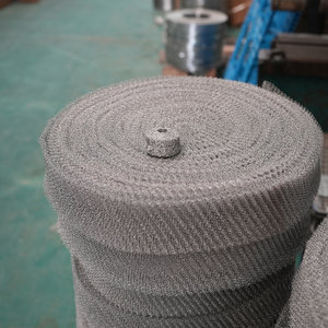 <strong>Wire</strong> <strong>Mesh</strong> Corrugated Water Mist Separation Filter 304 Stainless Steel Knitted Gas-Liquid Filter Screen - Product Image 1
