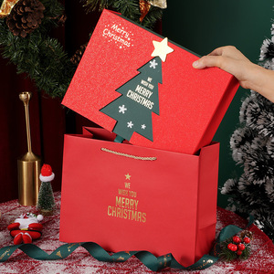 New Style <strong>Large</strong> Size Red <strong>Christmas</strong> Clamshell Gift <strong>Box</strong> Luxury Two-Door Double Open Cardboard Gift <strong>Box</strong> for <strong>Christmas</strong> <strong>Eve</strong> Present - Product Image 3