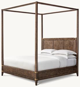 <span class=keywords><strong>Lit</strong></span> double en bois <span class=keywords><strong>massif</strong></span> rétro de style américain RH <span class=keywords><strong>Lit</strong></span> à <span class=keywords><strong>baldaquin</strong></span> <span class=keywords><strong>Lit</strong></span> de mariage pour chambre principale Fabriqué à la main - Product Image 4