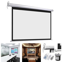 Écran de projection 120 "Écran de projection électrique motorisé diagonal Format carré Bast 1:1 Futur écran Snowhite flexible