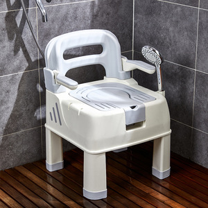 Silla de seguridad para baño para personas mayores y mujeres embarazadas con taburete antideslizante, capacidad de peso de 250 kg, material PP, diseño moderno - Product Image 2