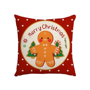 Nuovo per Amazon inverno natale pan di zenzero uomo stampato peluche cuscino decorativo per la casa divano cuscino all'ingrosso - Product Image 1