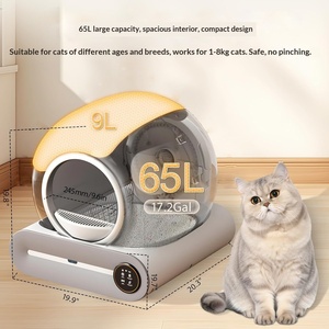 Büyük Evcil Hayvanlar İçin Güvenli, APP Kontrollü, Akıllı Otomatik Kedi Tuvaleti 65L Otomatik Kedi Kum Kabı Kendi Kendini Temizleyen Kum Kabı Evcil Hayvan Aksesuarları Kum Kutusu - Product Image 5