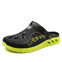Sabots d'été pour hommes à bout fermé, antidérapants, à semelle épaisse, chaussures de plage d'extérieur, sandales de sport à enfiler, semelle intermédiaire en EVA, semelle extérieure en caoutchouc, maille
