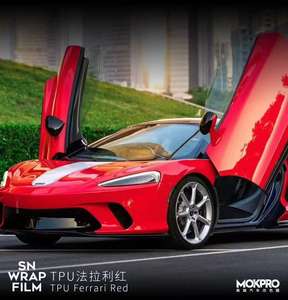 Film de protection de carrosserie de voiture en PVC TPU rouge de 7,5 mil, réparé à la chaleur, plusieurs options de couleur 300+, film de changement de couleur PPF - Product Image 2