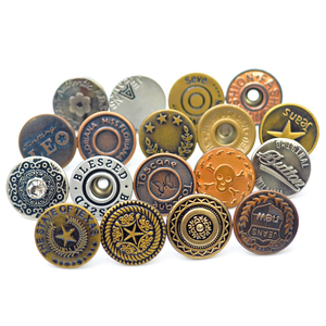 Tùy Chỉnh Logo Thương Hiệu Kim Loại Đồng Brass Denim Nút Và Đinh Tán Nhà Sản Xuất Mạ Jeans Nút Cho Quần Áo Jeans Denim - Product Image 6