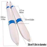 Bicyclette aquatique en PVC, ponton gonflable, airbag flottant 300x30cm