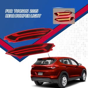 Auto <span class=keywords><strong>Tuning</strong></span> decorativo LED parachoques trasero Reflector luz coche conducción freno niebla moldura lámpara trasera 2015 <span class=keywords><strong>2016</strong></span> para <span class=keywords><strong>Tucson</strong></span> - Product Image 2