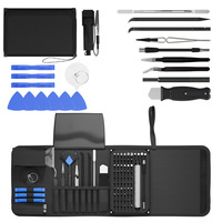 Kit de tournevis électrique de réparation 89-en-1, mini, rechargeable, batterie au lithium, matériau ABS, étui en tissu noir, garantie 1 an