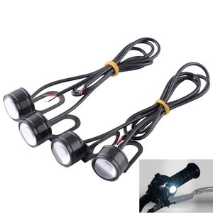 Accesorios universales para motocicleta, <span class=keywords><strong>1</strong></span> par, 12V, soporte para espejo de motocicleta, ojo de águila, <span class=keywords><strong>3</strong></span> LED, Flash estroboscópico, luz de circulación diurna - Product Image 5