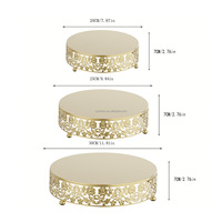 Adornos Dorados para Mesa de Postres de Boda, Soporte Europeo para Pasteles, Accesorios para Boda, Bandeja para Pasteles, Soporte de Hierro para Aperitivos, Bandeja para Frutas