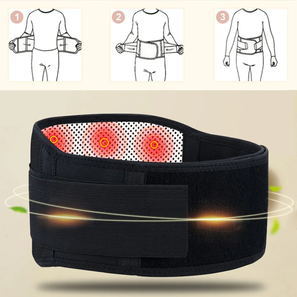 Adjustable Portable Elastic Infrared Self-heating MagneticTherapy waist support waist belt for back pain