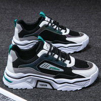 Sneakers de luxe pour hommes, semelle épaisse, couleurs réfléchissantes, semelle en caoutchouc antidérapante, chaussures décontractées tendance pour la marche