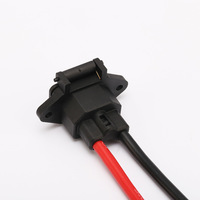 3P IEC 320 C13 Male C14 Male Plug Panel Power Inlet Sockets Connectors AC 250V 30A Copper IP65 Rubble Cover 10AWG12AWG 0.3M