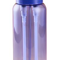 Bouteille PET à deux compartiments de 500 ml avec impression sérigraphique personnalisée en or, double pompe, contenant pour produits capillaires liquides