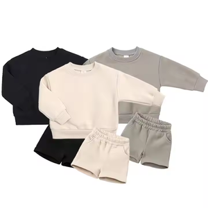 Chándales de 2 piezas para niños de <span class=keywords><strong>8</strong></span> a 9 <span class=keywords><strong>años</strong></span> de edad, chándales de algodón orgánico 100 por ciento informales personalizados al por mayor - Product Image 1