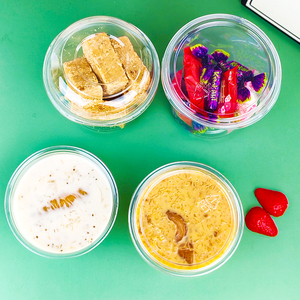 Tengyue Gobelets en plastique transparent de qualité alimentaire avec couvercle transparent Récipients jetables pour le stockage des bonbons Boîte de transport de noix - Product Image 4