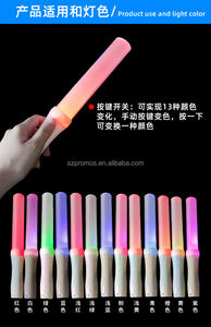 عصا إضاءة LED بـ15 لونًا مع تحكم عن بعد DMX، رائجة البيع، للحفلات وحفلات المشجعين، مصنوعة من مواد ABS+PVC، تعمل ببطاريات AAA - Product Image 4