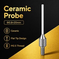 Sonde à pointe plate en céramique SD0.80X20mm, filetage M2.5, stylet de mesure de précision pour indicateur à cadran, pièce de rechange pour micromètre