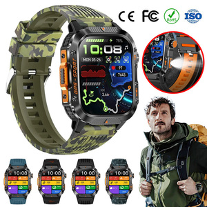 Montre connectée GPS HT36 avec lampe de poche, surveillance de la santé, étanche 3ATM, montre connectée de sport d'extérieur pour la navigation de plaisance et le surf - Product Image 1