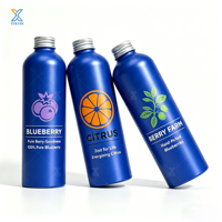 Bouteille en aluminium de qualité alimentaire personnalisée de 300 ml, 330 ml, 400 ml, 473 ml, 500 ml, 600 ml pour le café, les jus, les boissons, bouteille de recharge, canette en aluminium