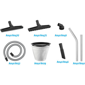 Kit d'accessoires pour aspirateur Fervi Wet 80L 2 moteurs pour le nettoyage des fissures des sols - Product Image 1