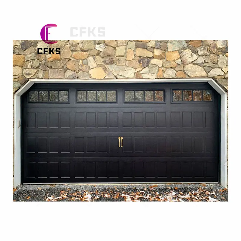 Üretici doğrudan satış dış kapılar için alüminyum alaşım ekleme Flap Modern otomatik garaj kapısı ev Villa
