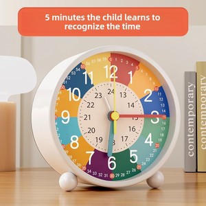 Reloj Despertador Creativo de Cuarzo para Estudiantes y Niños, Diseño Moderno LED de Escritorio, Reloj Despertador Pequeño de Metal con Dibujos Animados para Educación Temprana - Product Image 2