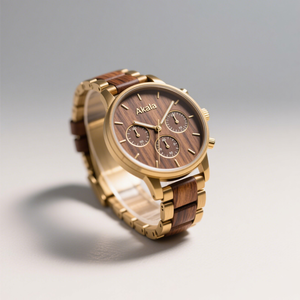 Akala điều hành người đàn ông của gỗ Chronograph xem nhật bản thạch anh phong trào kinh doanh/giản dị lai xem - Product Image 2