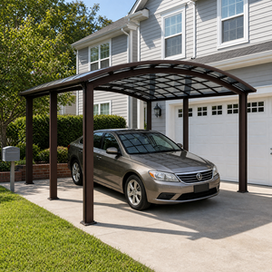 Cochera de Policarbonato Moderna y Sencilla para las Cuatro Estaciones, Hecha a Medida, con Estructura de Aluminio para Estacionamiento al Aire Libre - Product Image 3