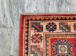 Venta caliente tamaño personalizable Vintage afgano mano anudada Kazak alfombra dormitorio área Kilim alfombra hecha de algodón con patrón abstracto - Product Image 5