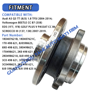 Conjunto de Cubo de Rueda <span class=keywords><strong>Delantero</strong></span> PAT 1K0407621B 1K0407621C 5K0498621 1T0498621 para Audi VW A3 <span class=keywords><strong>Golf</strong></span> Jetta Passat, <span class=keywords><strong>Rodamiento</strong></span> de Cubo de Rueda - Product Image 2