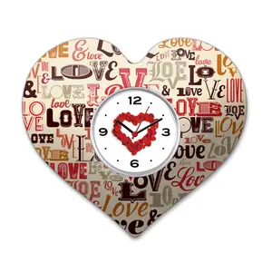 Brand New Arrival Golden Supplier Heart Shaped Clock Wholesale Wedding Return Gift for Guests