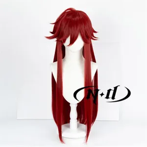 Pelucas de cosplay de ND Grell Sutcliff, fibra de alta calidad, color marrón claro, resistente al calor y a altas temperaturas - Product Image 2