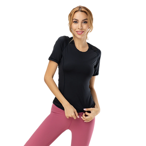 Camisetas Deportivas de Manga Corta para Mujer, Ajustadas, para Entrenamiento, <span class=keywords><strong>Yoga</strong></span>, Ropa Deportiva Cómoda, Camiseta de Gimnasio - Product Image 4