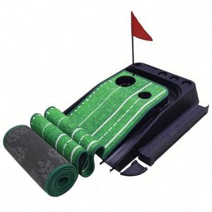 Golf Swing Trainer <b>Putting</b> Green <b>Indoor</b> Office Practice <b>Mat</b> Automatic Ball Return Ambidextrous Customizable Sizes USA MAIRUN - Product Image 2